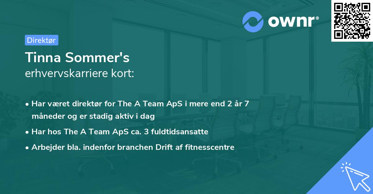 Tinna Sommer's erhvervskarriere kort