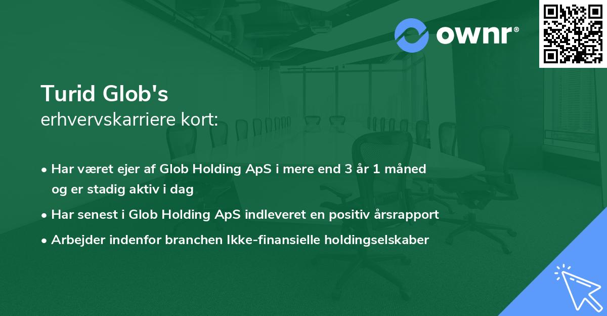 Turid Glob's erhvervskarriere kort