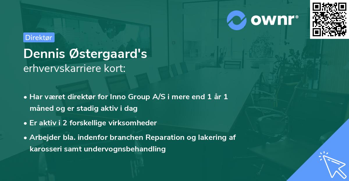 Dennis Østergaard's erhvervskarriere kort