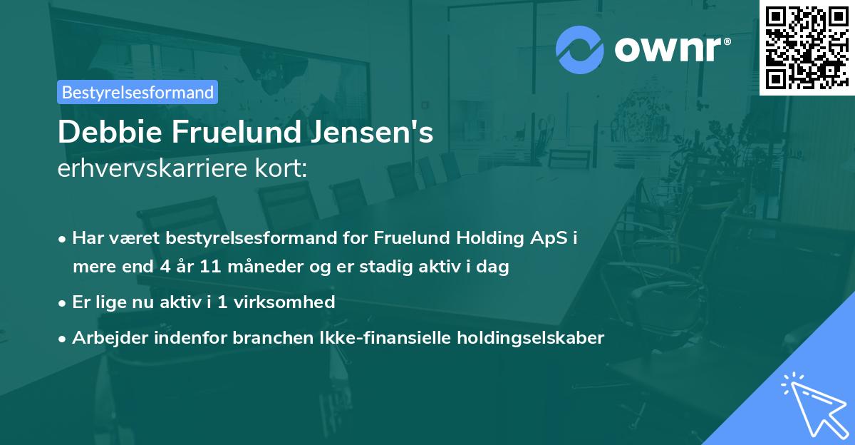 Debbie Fruelund Jensen's erhvervskarriere kort