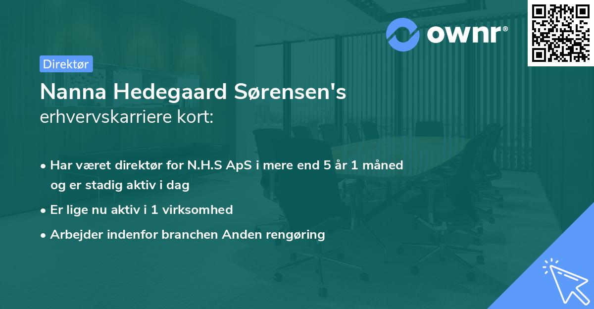 Nanna Hedegaard Sørensen's erhvervskarriere kort