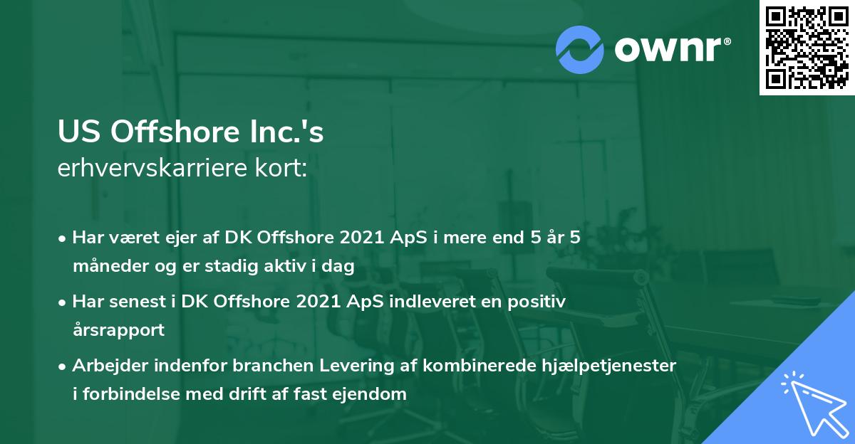 US Offshore Inc.'s erhvervskarriere kort