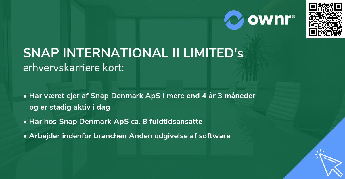 SNAP INTERNATIONAL II LIMITED's erhvervskarriere kort
