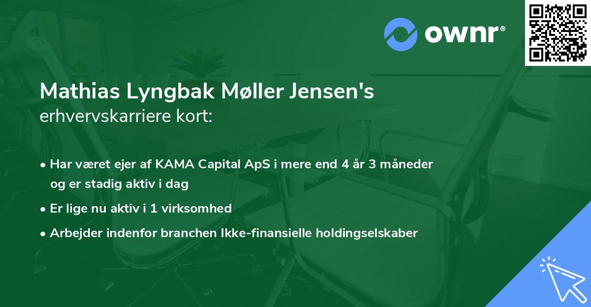 Mathias Lyngbak Møller Jensen's erhvervskarriere kort