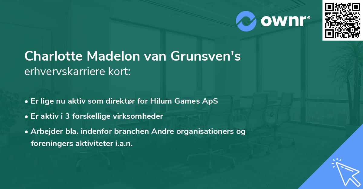 Charlotte Madelon van Grunsven's erhvervskarriere kort