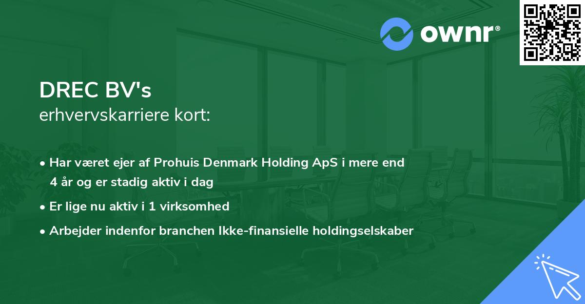 DREC BV's erhvervskarriere kort
