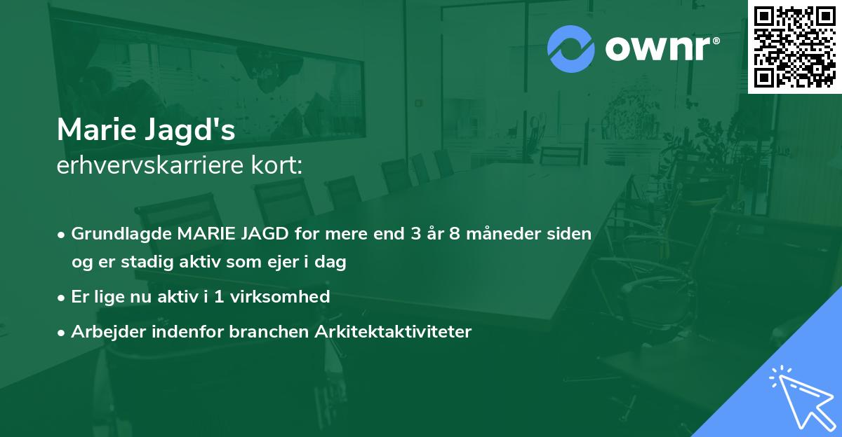 Marie Jagd's erhvervskarriere kort