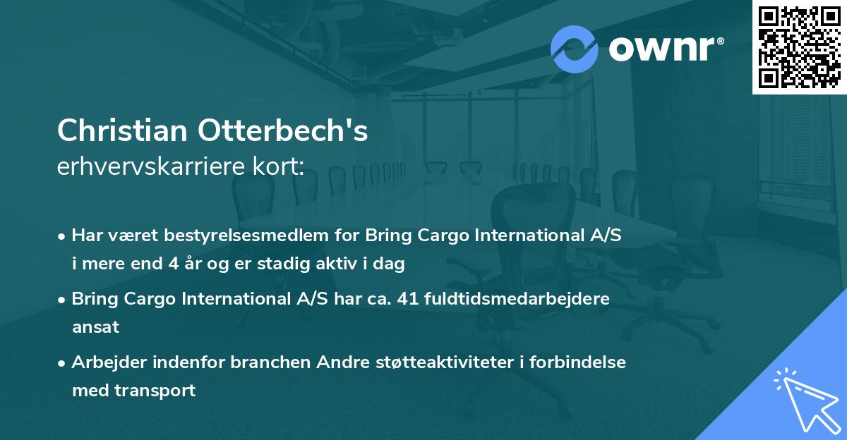 Christian Otterbech's erhvervskarriere kort