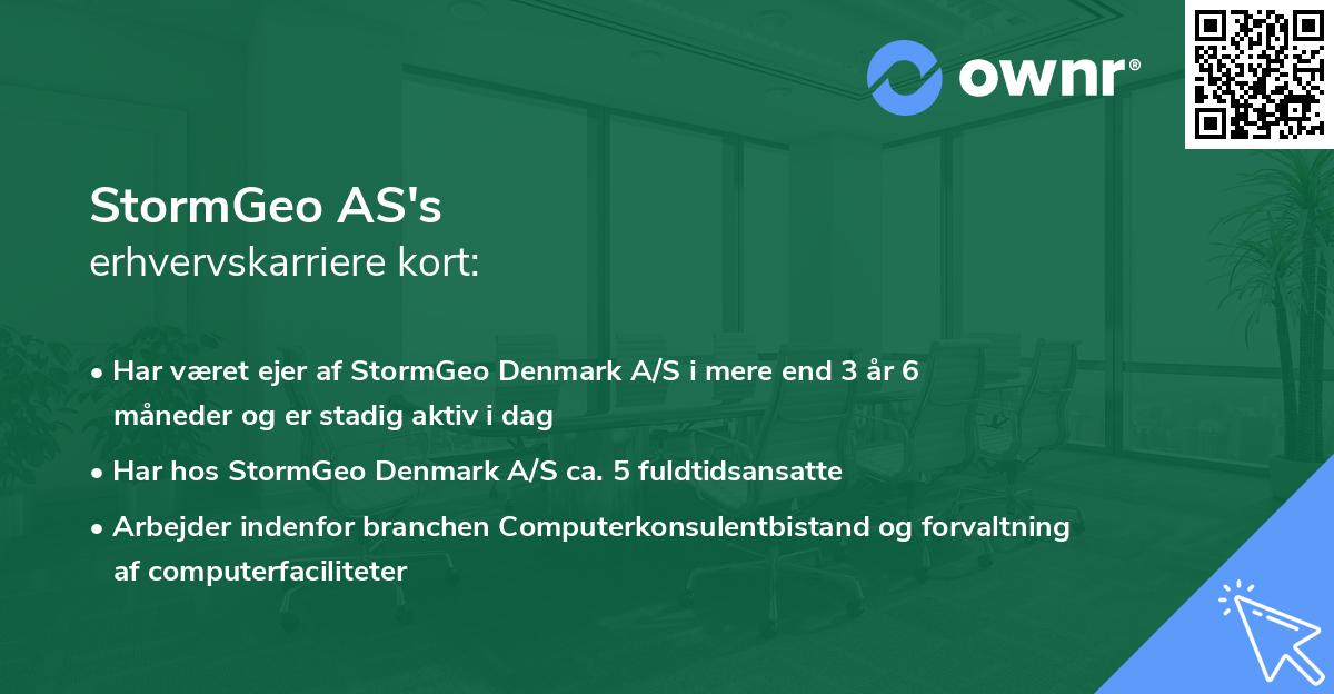 StormGeo AS's erhvervskarriere kort