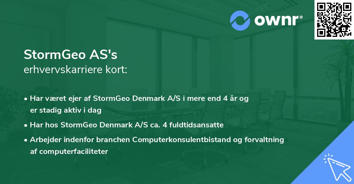 StormGeo AS's erhvervskarriere kort