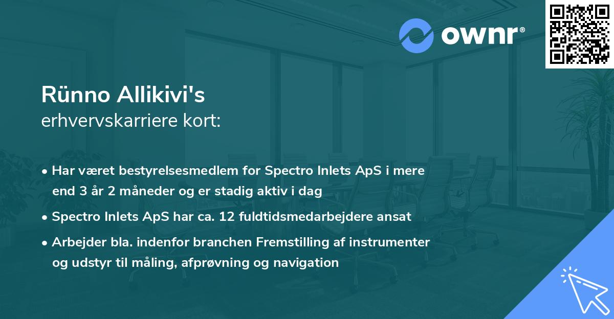 Rünno Allikivi's erhvervskarriere kort