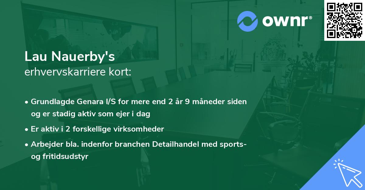 Lau Nauerby's erhvervskarriere kort