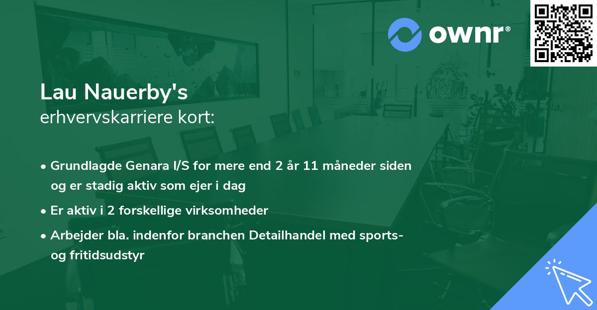 Lau Nauerby's erhvervskarriere kort
