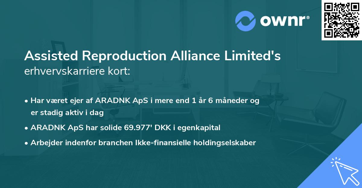 Assisted Reproduction Alliance Limited's erhvervskarriere kort