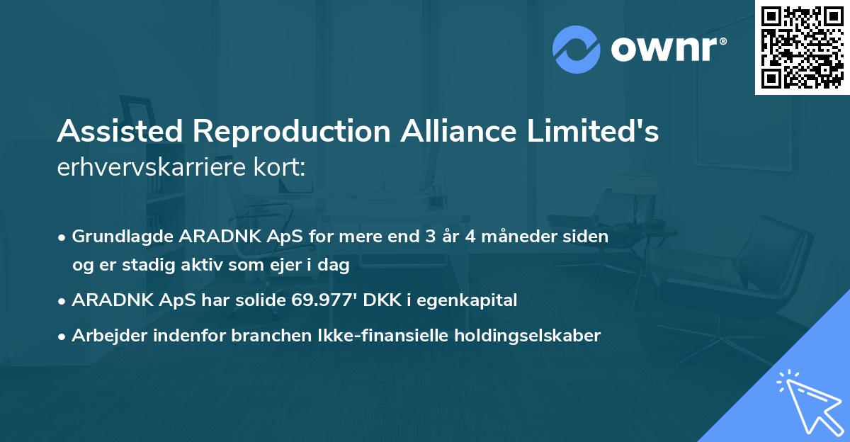 Assisted Reproduction Alliance Limited's erhvervskarriere kort
