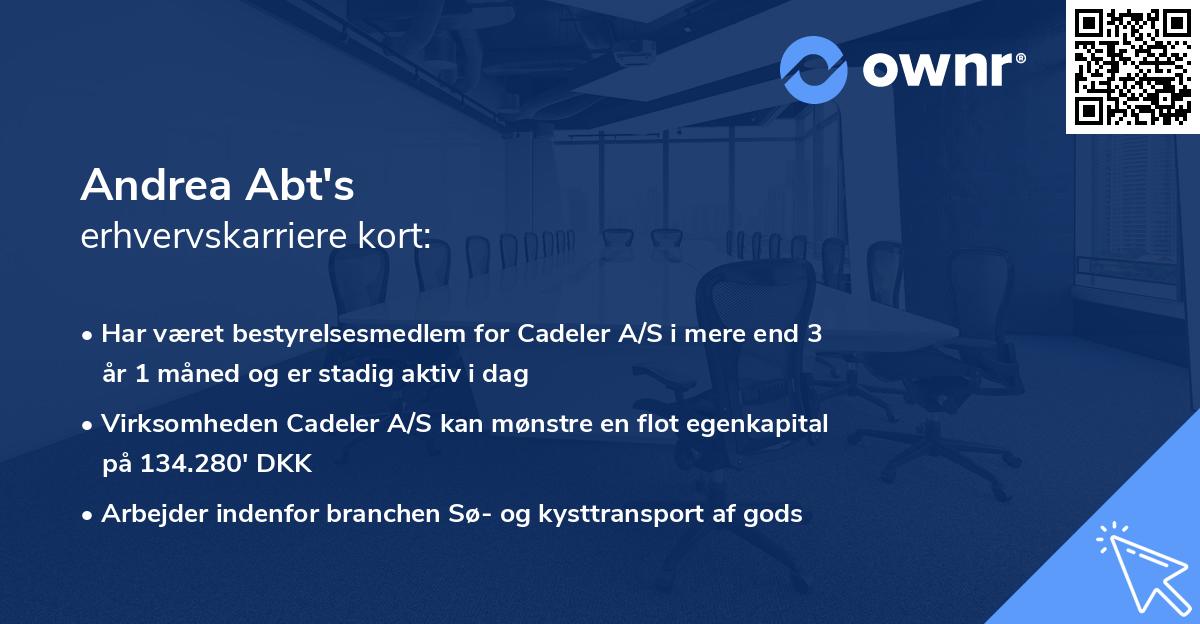 Andrea Abt's erhvervskarriere kort