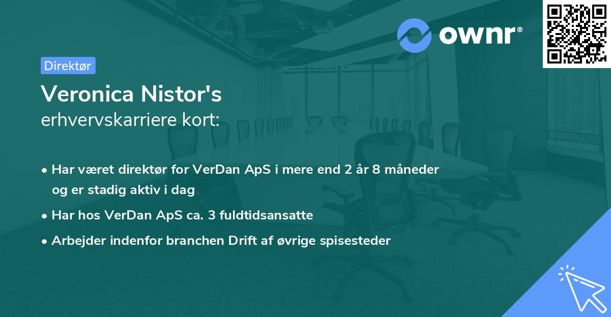 Veronica Nistor's erhvervskarriere kort