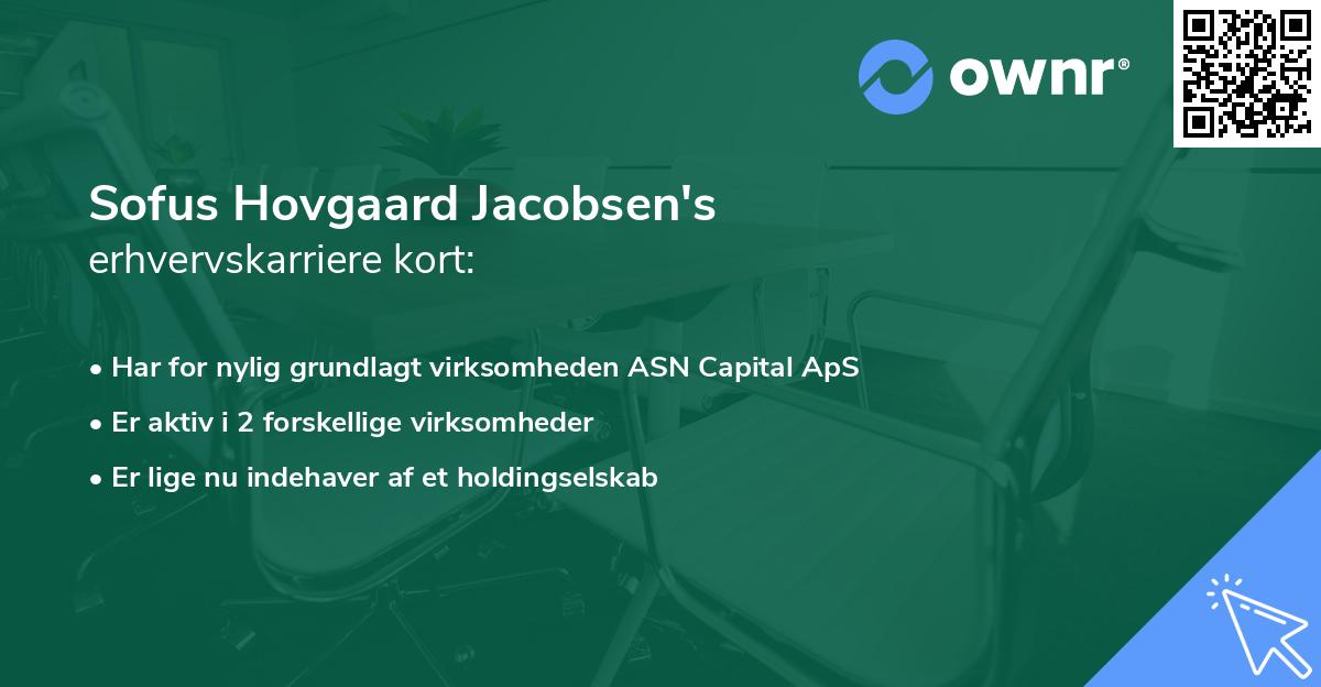 Sofus Hovgaard Jacobsen's erhvervskarriere kort