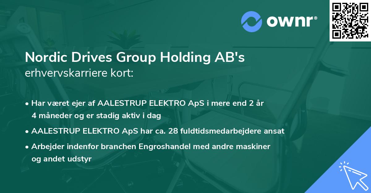 Nordic Drives Group Holding AB's erhvervskarriere kort