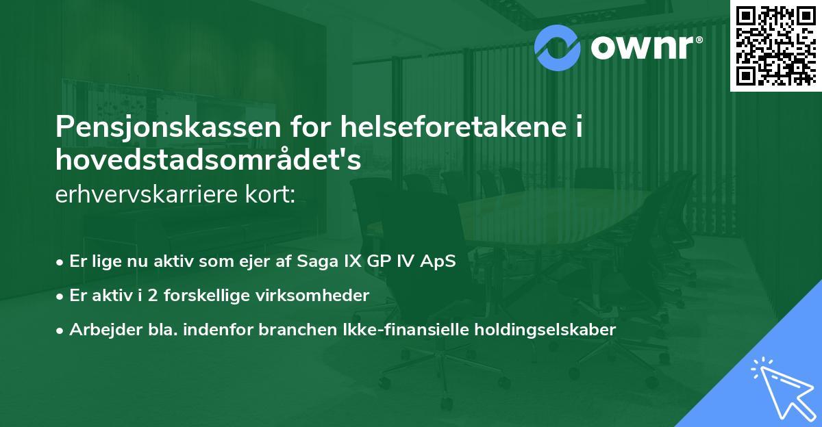 Pensjonskassen for helseforetakene i hovedstadsområdet's erhvervskarriere kort