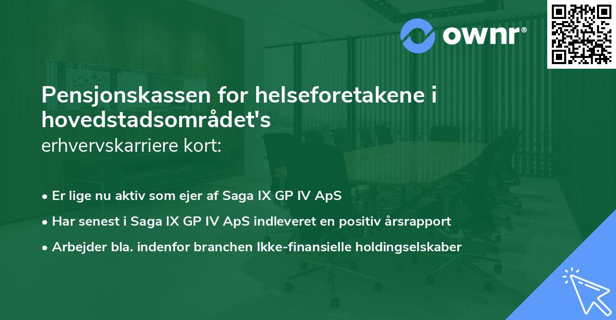 Pensjonskassen for helseforetakene i hovedstadsområdet's erhvervskarriere kort