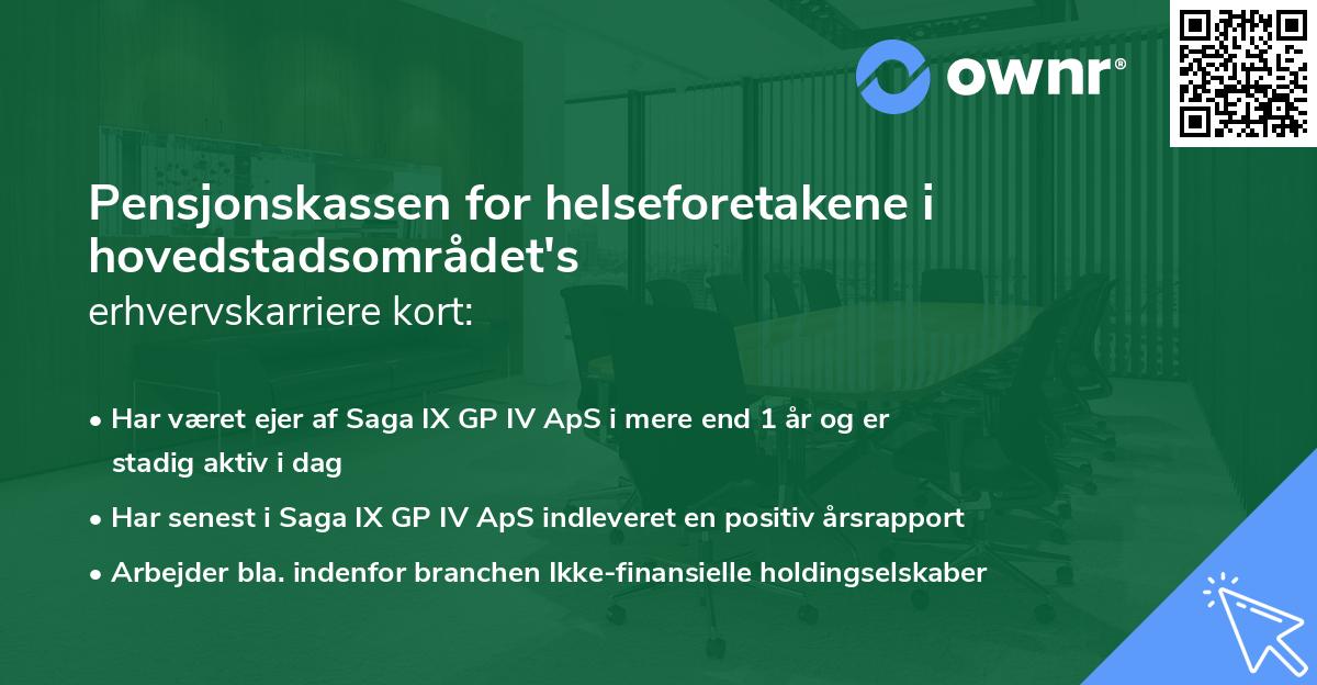 Pensjonskassen for helseforetakene i hovedstadsområdet's erhvervskarriere kort