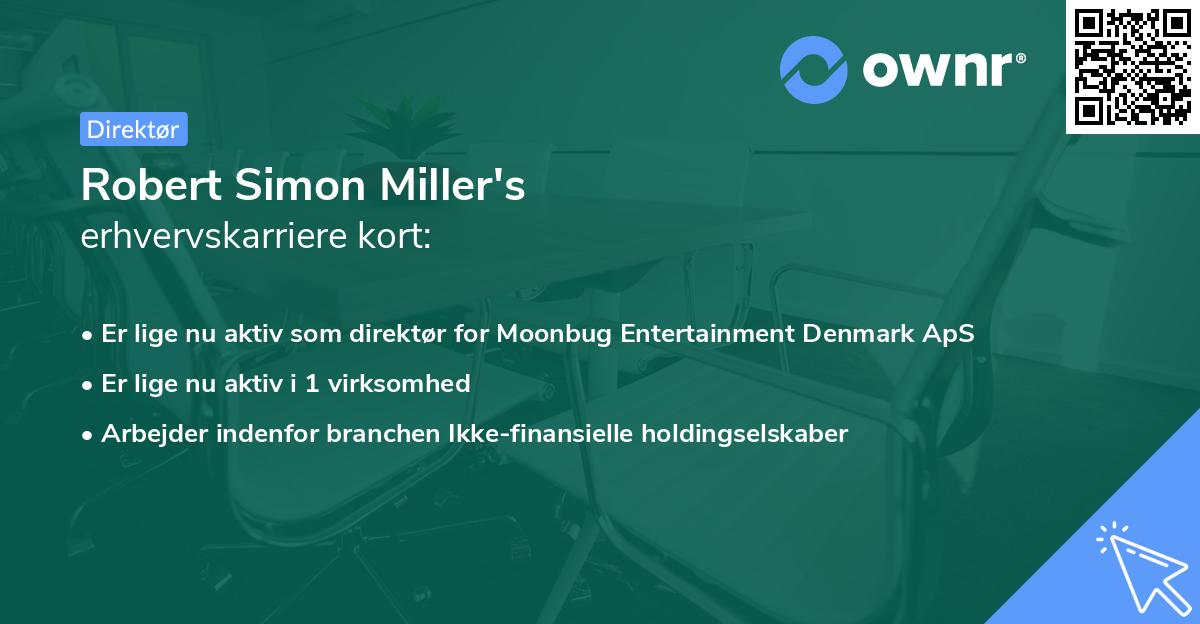 Robert Simon Miller's erhvervskarriere kort