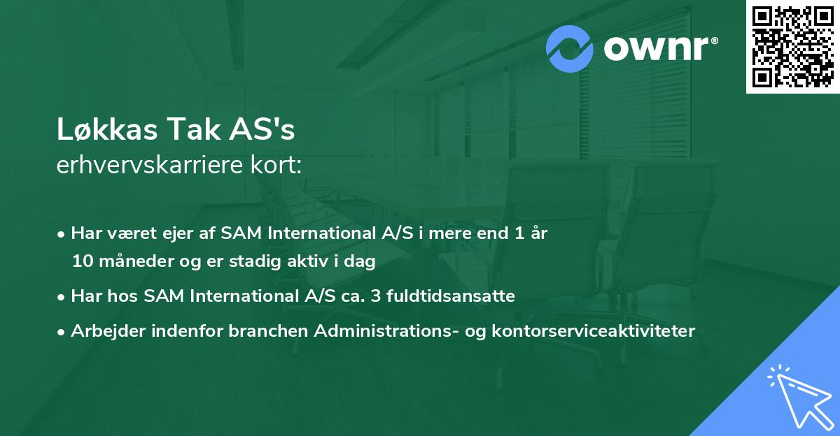 Løkkas Tak AS's erhvervskarriere kort