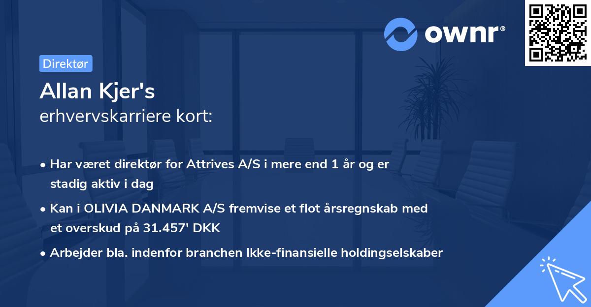 Allan Kjer's erhvervskarriere kort