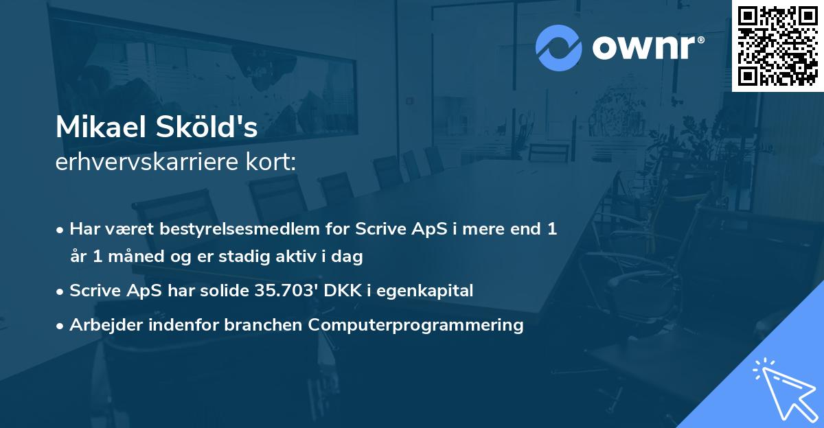 Mikael Sköld's erhvervskarriere kort