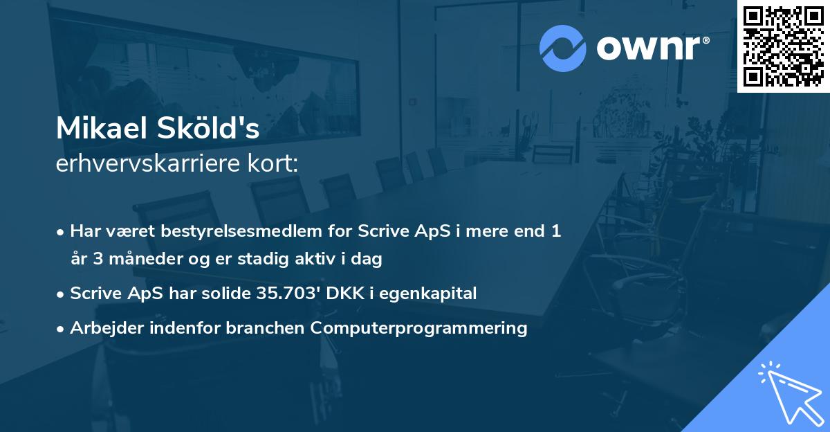 Mikael Sköld's erhvervskarriere kort