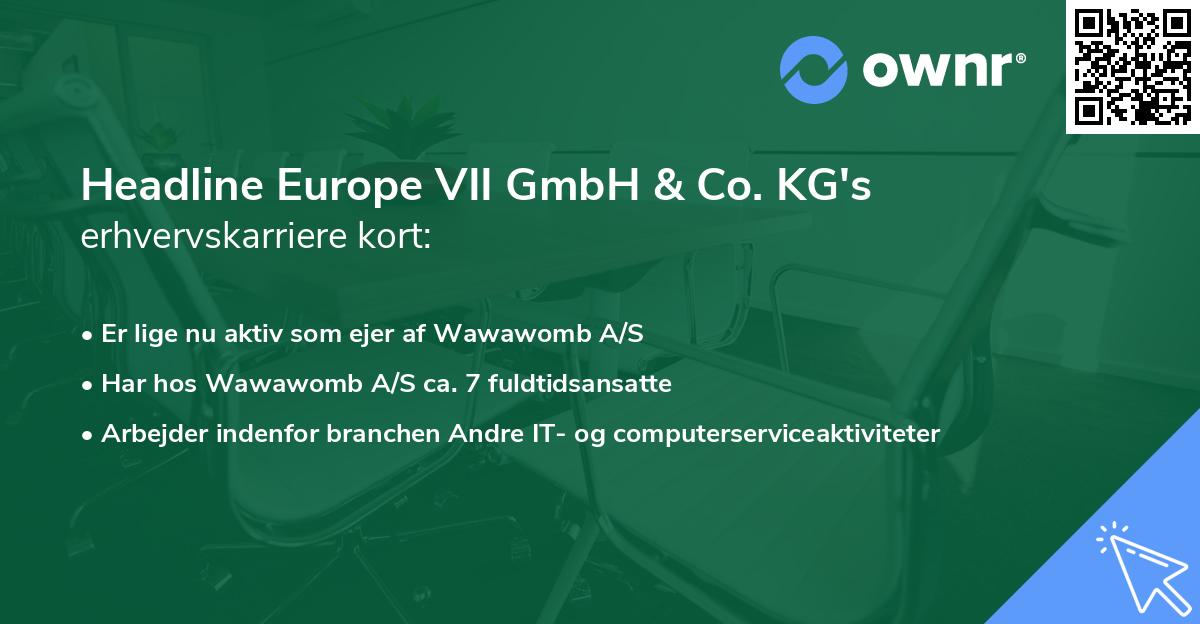Headline Europe VII GmbH & Co. KG's erhvervskarriere kort