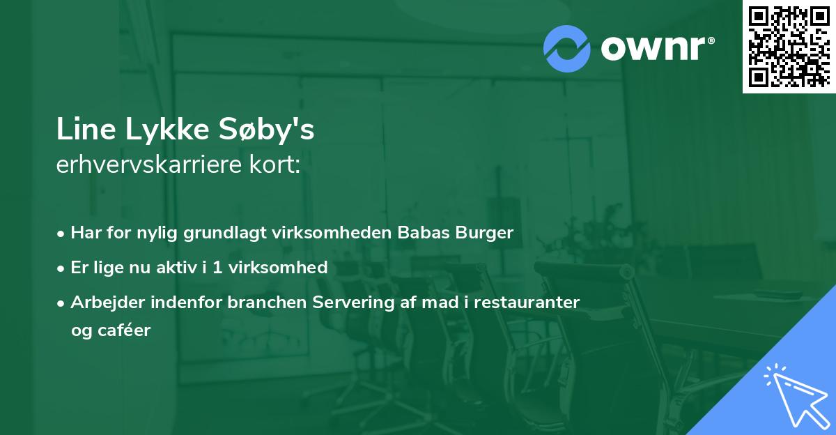 Line Lykke Søby's erhvervskarriere kort