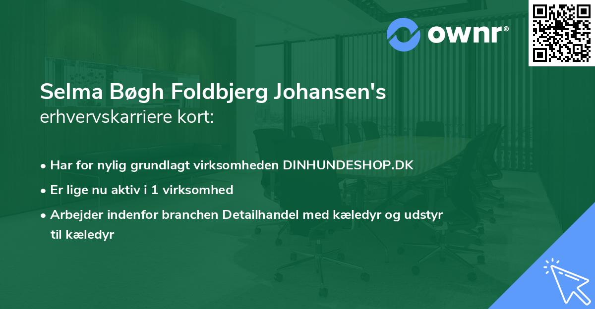 Selma Bøgh Foldbjerg Johansen's erhvervskarriere kort
