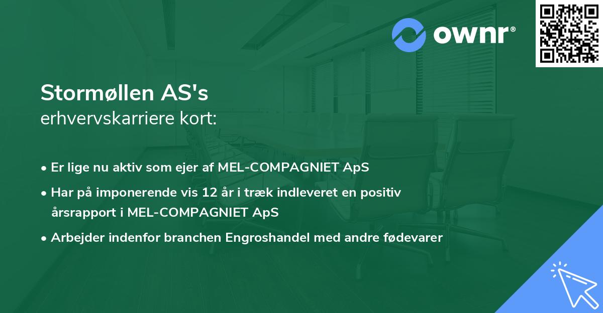 Stormøllen AS's erhvervskarriere kort
