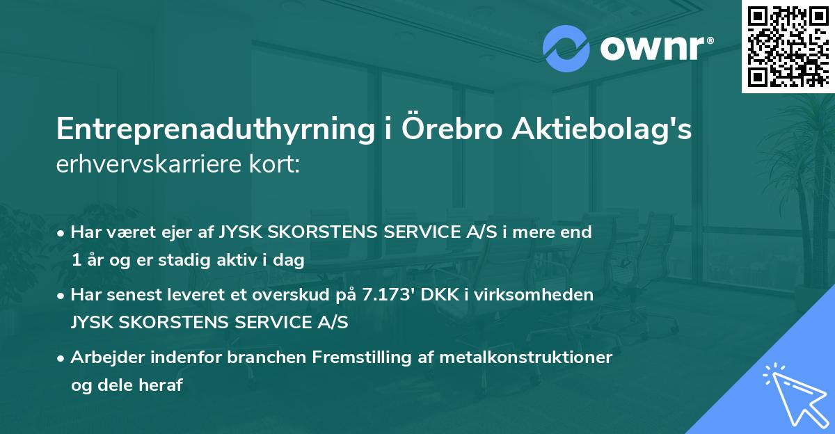 Entreprenaduthyrning i Örebro Aktiebolag's erhvervskarriere kort