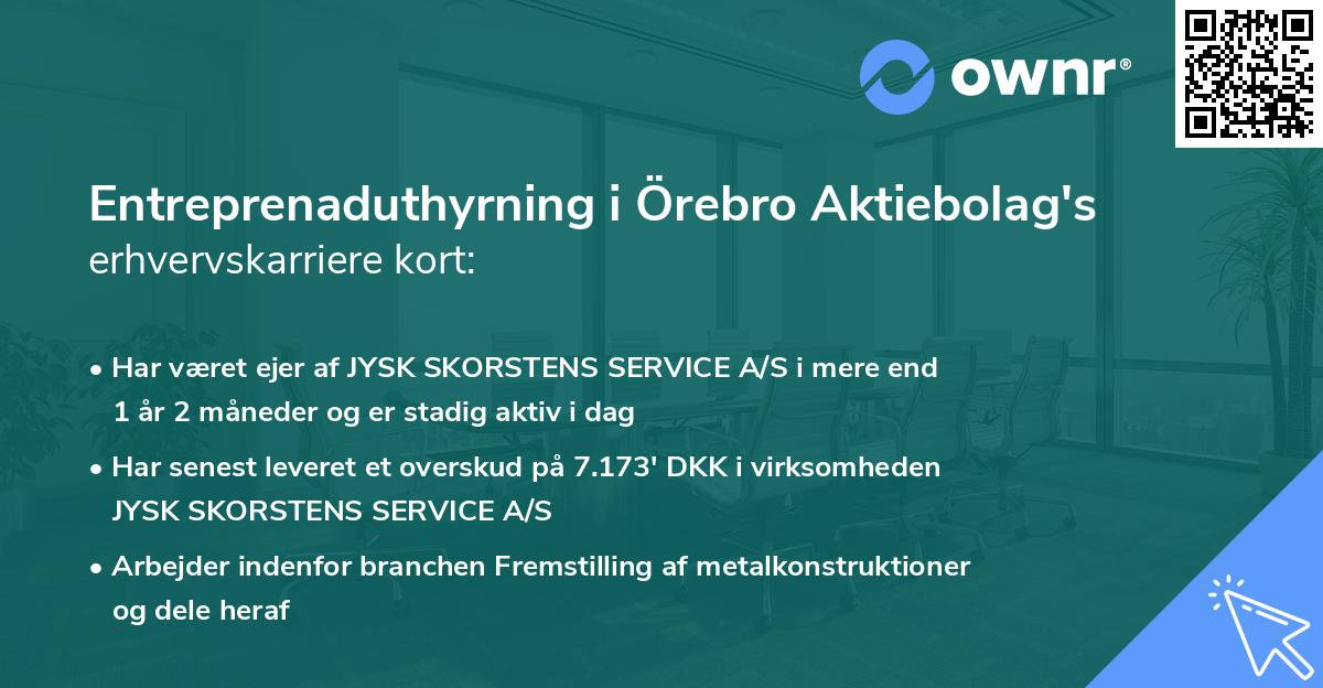 Entreprenaduthyrning i Örebro Aktiebolag's erhvervskarriere kort