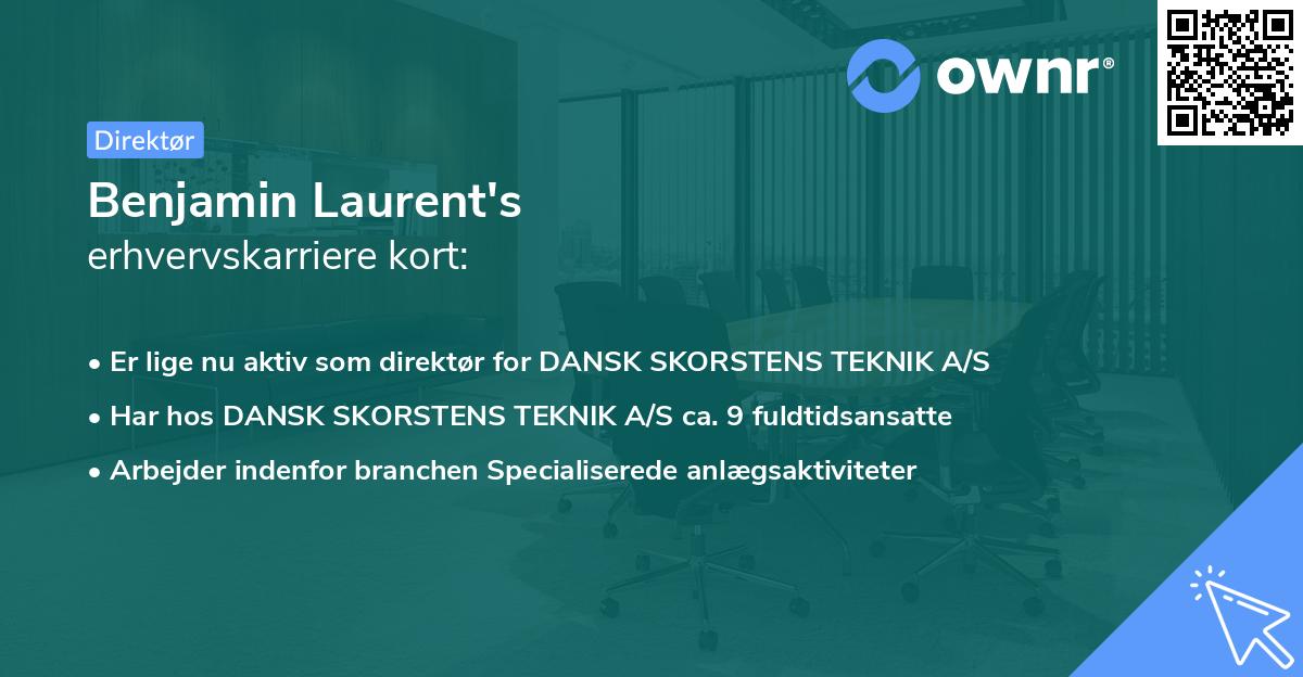 Benjamin Laurent's erhvervskarriere kort