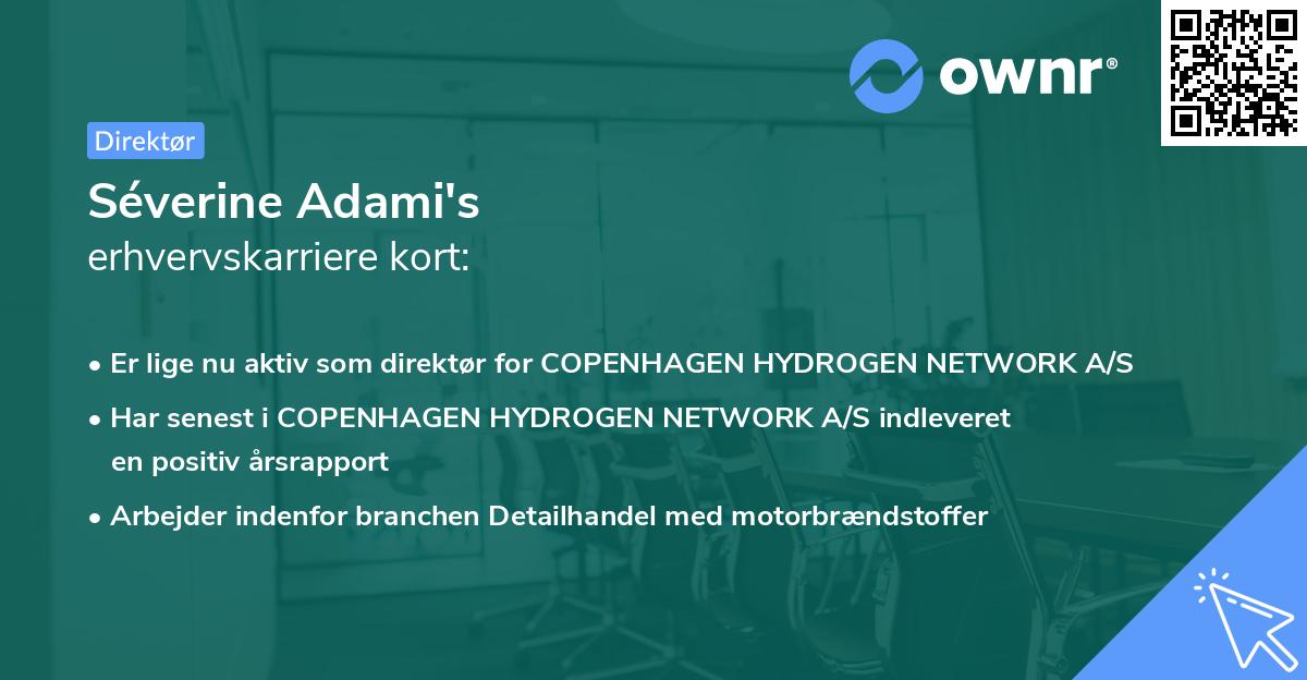 Séverine Adami's erhvervskarriere kort