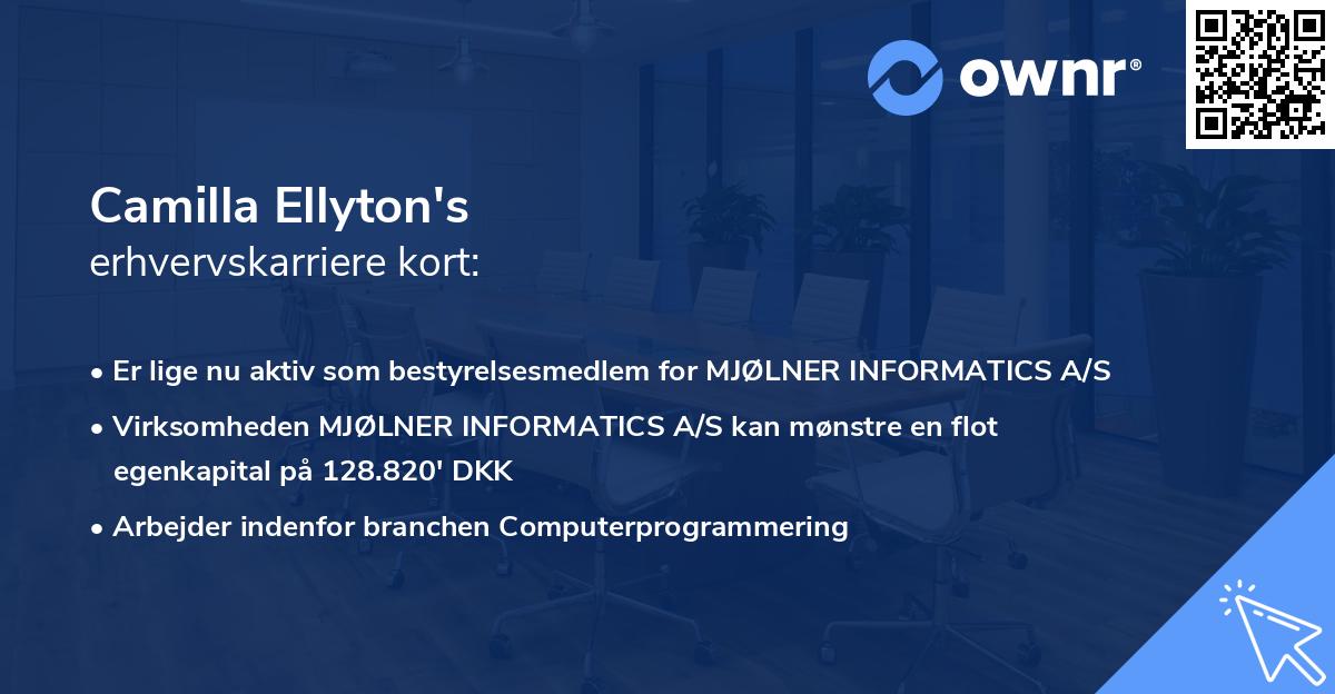 Camilla Ellyton's erhvervskarriere kort