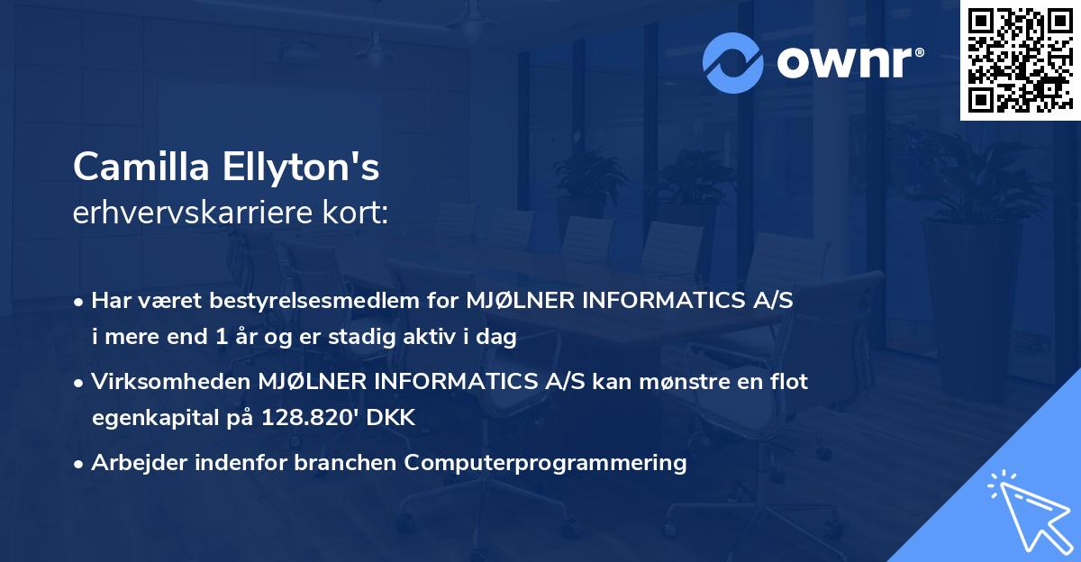 Camilla Ellyton's erhvervskarriere kort