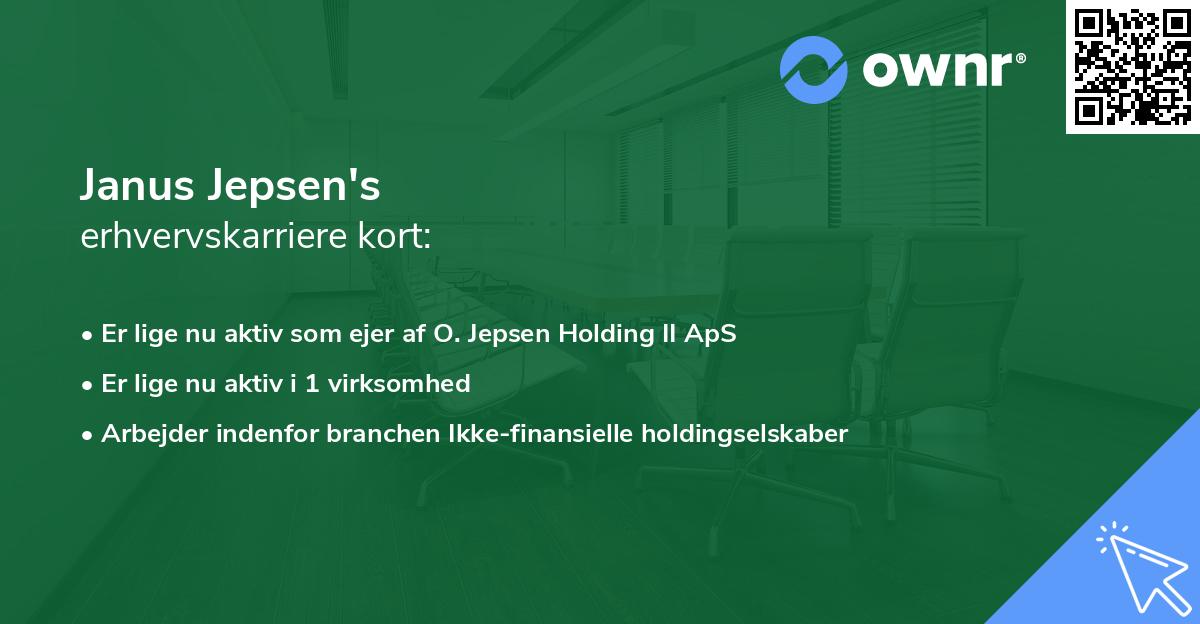 Janus Jepsen's erhvervskarriere kort