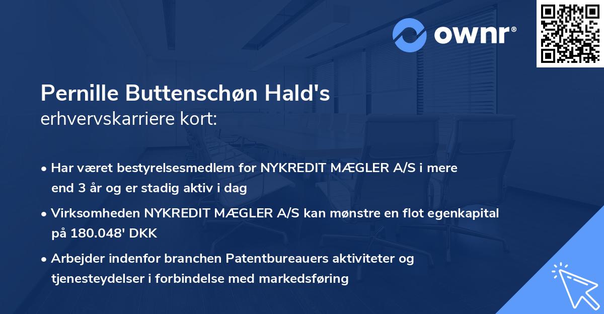 Pernille Buttenschøn Hald's erhvervskarriere kort
