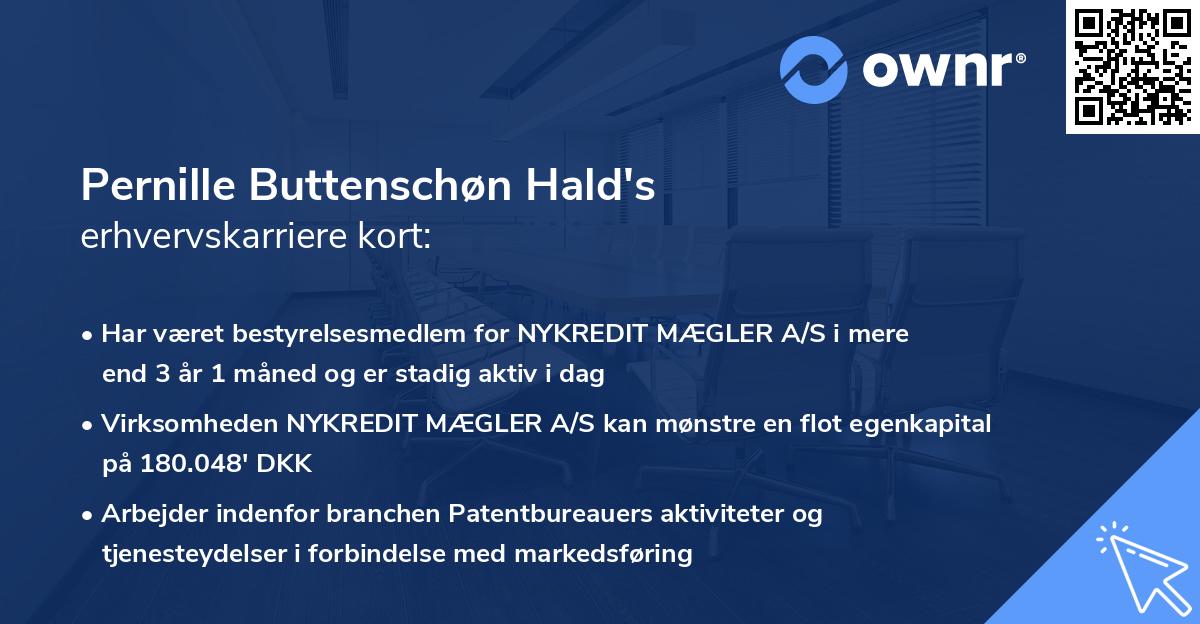 Pernille Buttenschøn Hald's erhvervskarriere kort
