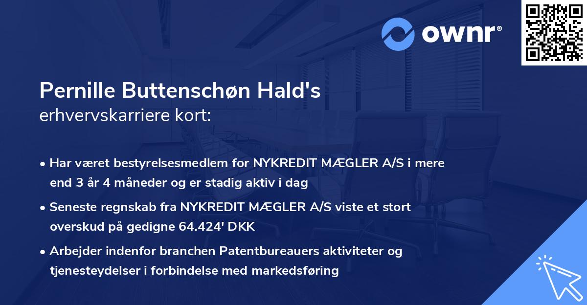 Pernille Buttenschøn Hald's erhvervskarriere kort