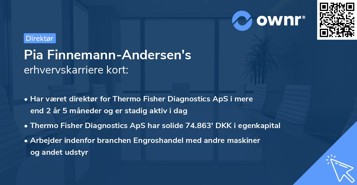 Pia Finnemann-Andersen's erhvervskarriere kort