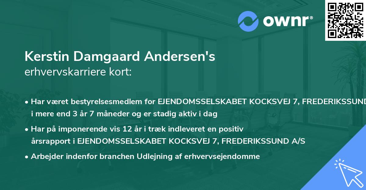 Kerstin Damgaard Andersen's erhvervskarriere kort