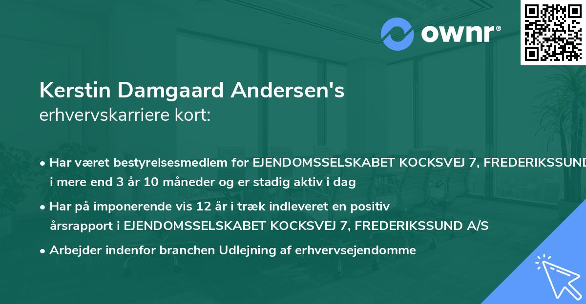 Kerstin Damgaard Andersen's erhvervskarriere kort