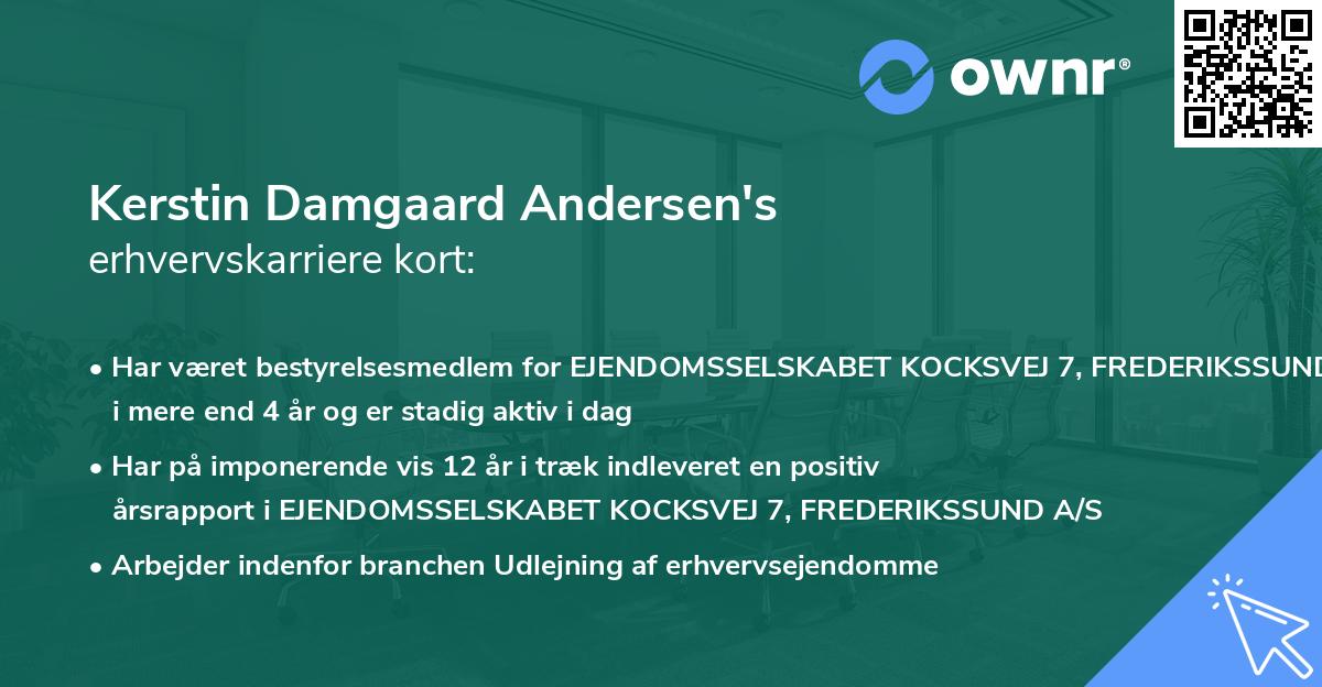 Kerstin Damgaard Andersen's erhvervskarriere kort