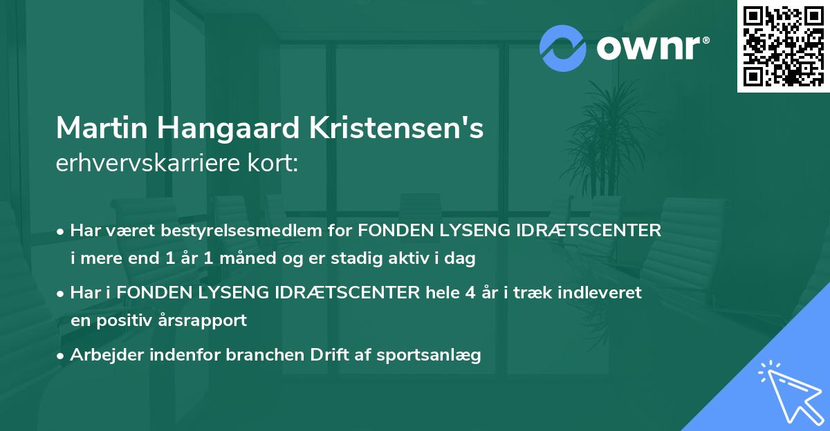 Martin Hangaard Kristensen's erhvervskarriere kort